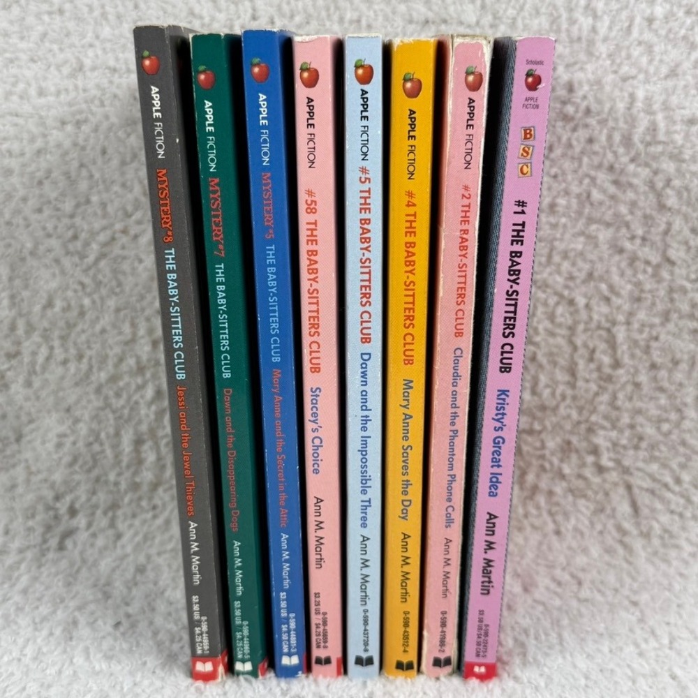 The Baby-Sitters Club Book Lot 8ct Vintage Ann M Martin Scholastic Apple Mystery
